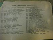 Page from A Limited Release Armed Services Edition of Literature Listing Other Editions