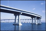 Completed Bridge, Seen from Coronado Across San Diego Bay