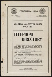 Alameda and Contra Costa Counties Telephone Directory, 1904