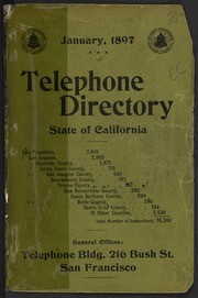 State of California Telephone Directory, January 1897