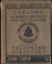 Oakland, Alameda, Berkeley, San Leandro and Bay Counties, July 1918