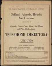 Oakland, Alameda, Berkeley, San Leandro and Bay Counties, June 1916