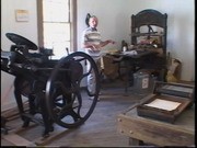 Mariposa Museum and History Center: Printing Press Demonstration; Dick Hutchinson, press operator