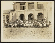 Students and Teachers in front of the New Castroville Grammar School