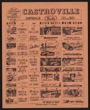 Castroville Theatre Movie Program Cards