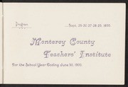 Monterey County Teachers' Institute Program