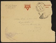 World War I Letter from Private R.J. Cruess to R.S. Cruess, Spreckels, California