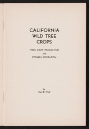 California Wild Tree Crops