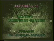 Lecture 13 - Native Perennial Grasses, by Stephen W. Edwards