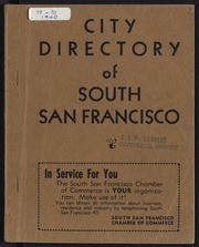 City Directory of South San Francisco - 1940