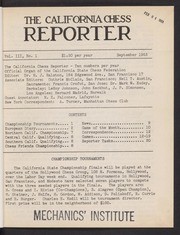 California Chess Reporter, The; Vol. 3, 1953-1954