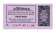 Theda Bara Seance Admission Ticket