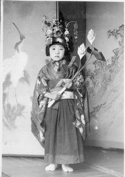 Hatsuye Hatakeda in costume for Girl's Day