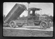 Paving the Strathmore-Lindsay road, 002