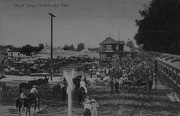 1910 Railroad Depot Scene, Porterville, Calif