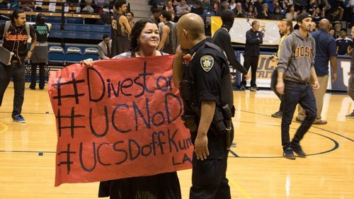 Protest at UCSD Spirit Night