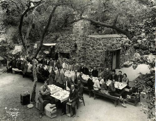 South Pasadena American Legion Post 140 at Their Cabin "Roughhewn" in San Gabriel Mountains