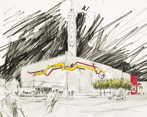 Rendering, Culver City Museum, 1992