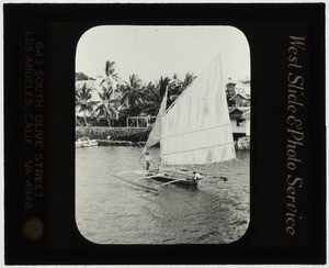 Barata with sail, Opon, Cebu, Philippines, 1933