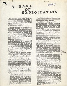 Alan Gonzales, "A Saga of exploitation", essay