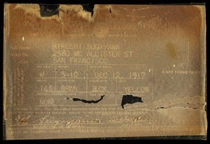 Sugiyama, driver's license