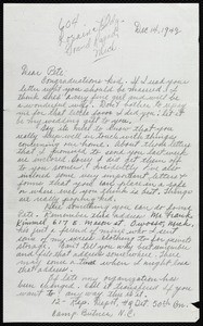 Hiroshi Sugiyama, letter, 1943-12-14, to Pete Sugiyama