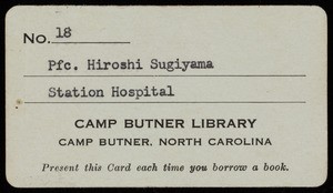 Sugiyama, library card