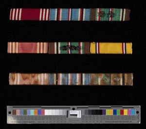 Three medal ribbons