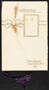 Thanksgiving program, 1943