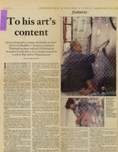 To his art's content, 2000