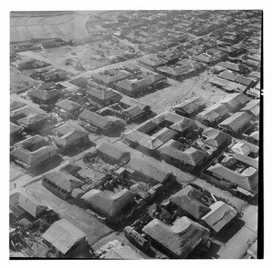 Aerial view of a town, Korea