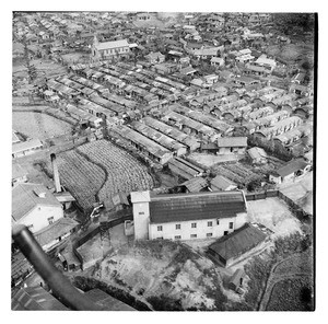 Aerial view of a town, Korea