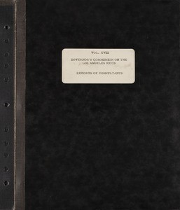 Gov's Comm. on LA riots, v. 18: Reports of consultants, 1965