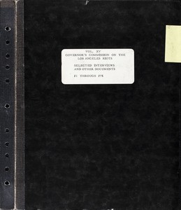 Gov's Comm. on LA riots, v. 15: Selected interviews & other docs #1-75, 1965