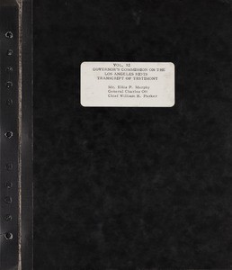 Gov's Comm. on LA riots, v. 11: Transcripts of testimony (Murphy, Ott, Parker), 1965