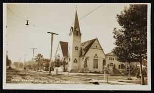 Baptist Church in East Los Angeles, postcard, circa 1910