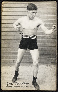 Boxer Joe Rivers, postcard, 1921