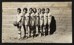 All girls basketball team, photograph, circa 1920s