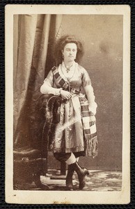 Young woman, cartes-de-visite, circa 1870