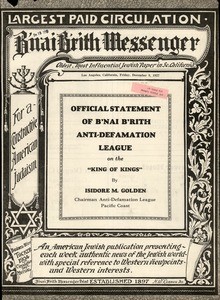 "B'nai B'rith Messenger", 1927-12-09