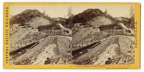 Emigrant Gap Tunnel, Wall and Snow Covering