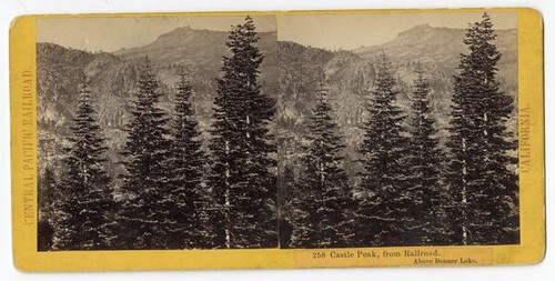 Castle Peak, from Railroad. Above Donner Lake