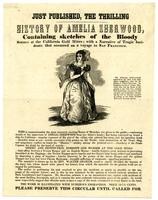 Just published, the thrilling history of Amelia Sherwood, containing sketches of the bloody scenes at the California gold mines; with a narrative of the tragic incidents that occurred on a voyage to San Francisco