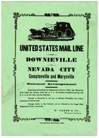 United States mail line from Downieville to Nevada City, Camptonville and Marysville : W. Green & Co, proprietors