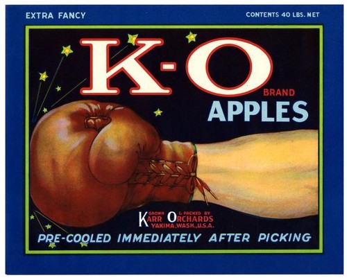 K-O Brand apples, Karr Orchards, Yakima, Wash