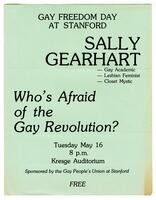 Gay Freedom Day at Stanford Sally Gearhart