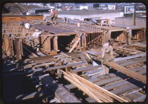 Bayshore Freeway Overpass setting forms