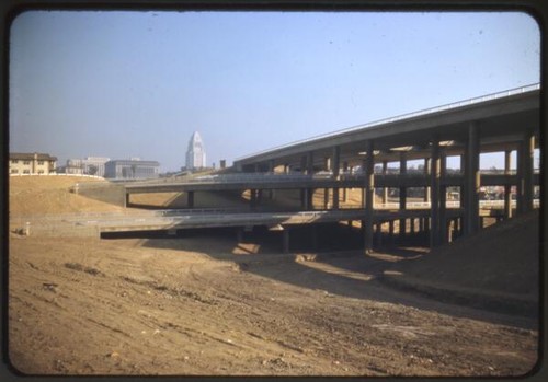 Hollywood Freeway four-level interchange