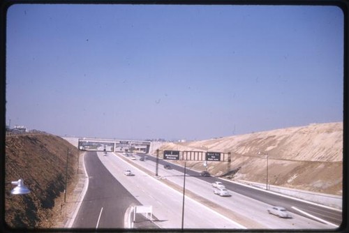 North and south lanes of the Hollywood Freeway, near Grand Avenue off-ramp