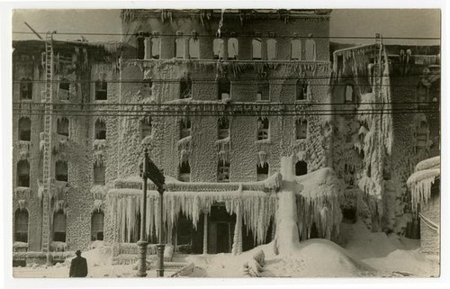 Buildings iced over, Los Angeles